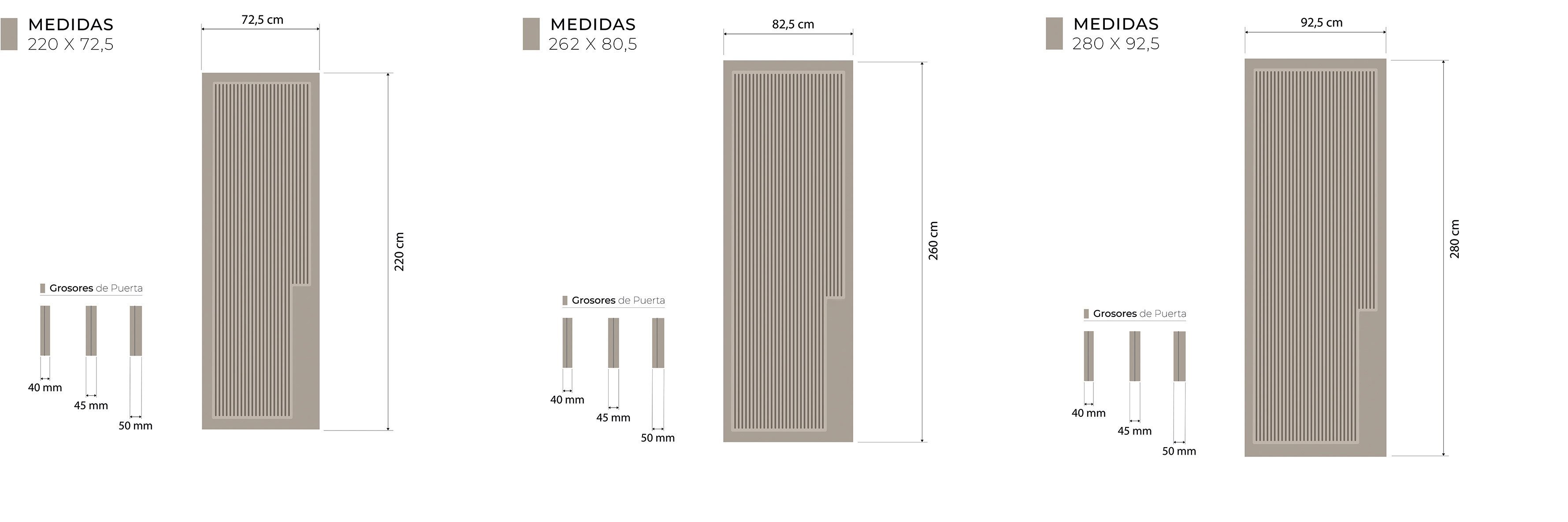 Medidas Técnicas Azalea Corredera Techo